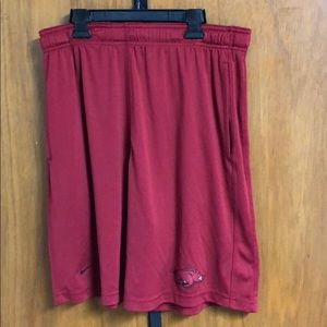 Arkansas Razorback Nike dri-fit shorts